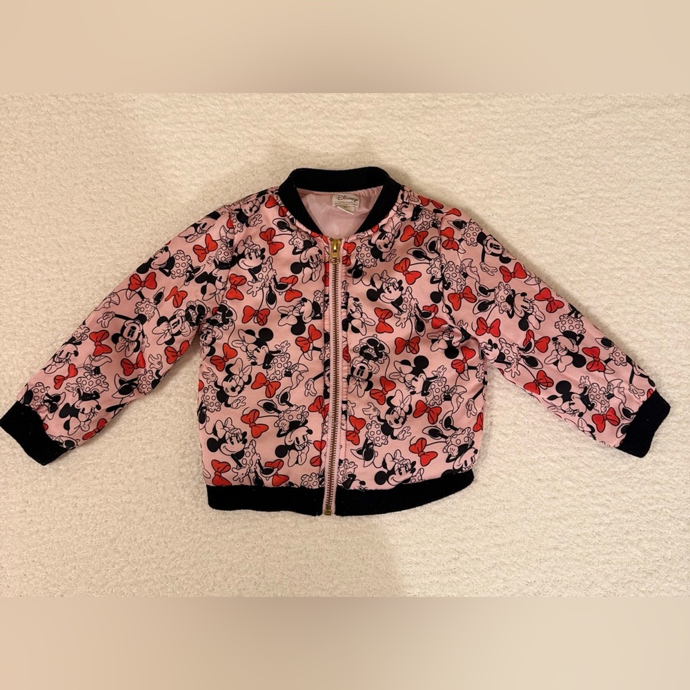 Disney Minnie Mouse All Over Print Girls Puffer Jacket